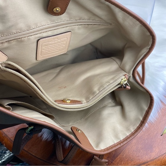 Coach Tan Leather Shoulder Bag - Picture 3 of 11